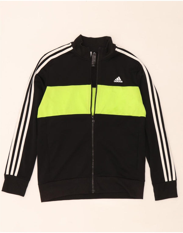 Adidas - Chaqueta de chándal para niño, 12-13 años, color negro, poliéster