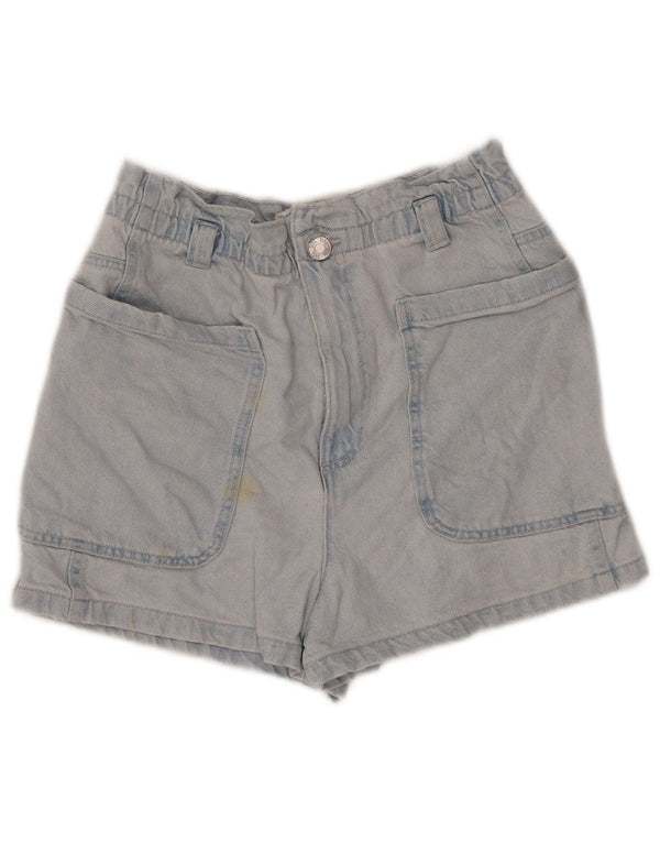 Zara Pantalones cortos vaqueros de cintura alta para mujer EU 36 XS W26 Azul