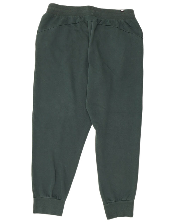PUMA Pantalones de chándal para mujer Joggers UK 46 Large Green Cotton