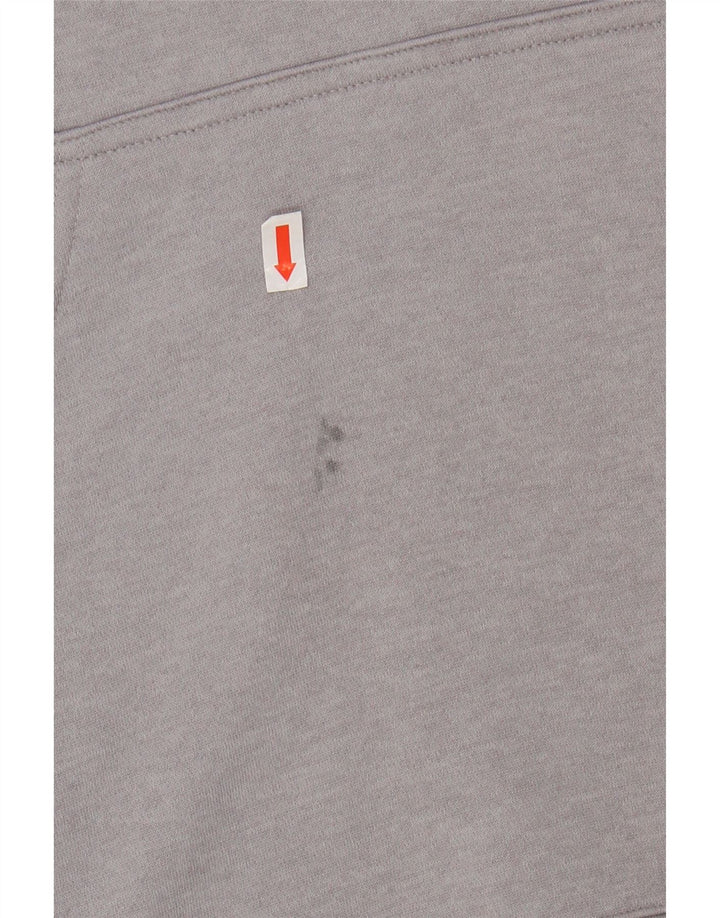 ADIDAS Mens Zip Neck Hoodie Jumper Medium Grey Polyester
