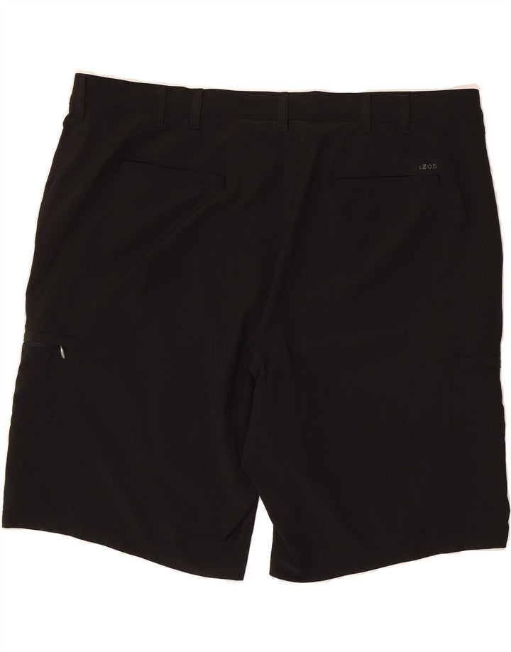 IZOD Mens Cargo Shorts W44 2XL Black Vintage Izod and Second-Hand Izod from Messina Hembry 