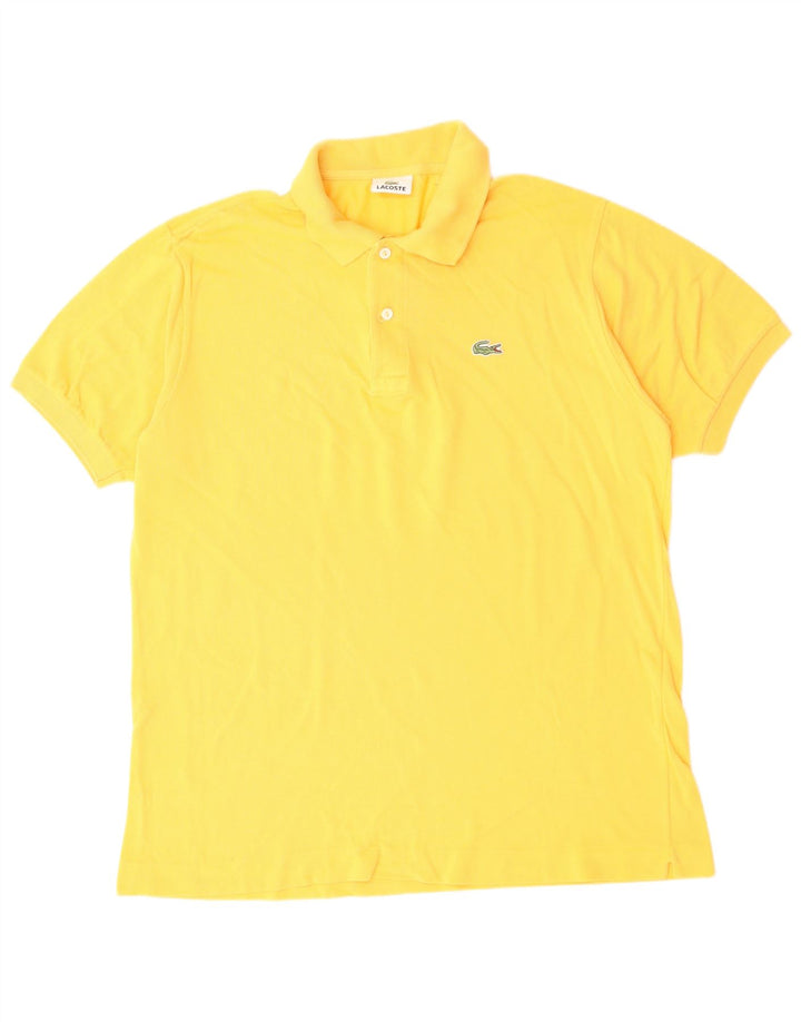 LACOSTE Polo para hombre talla 5 grande algodón amarillo