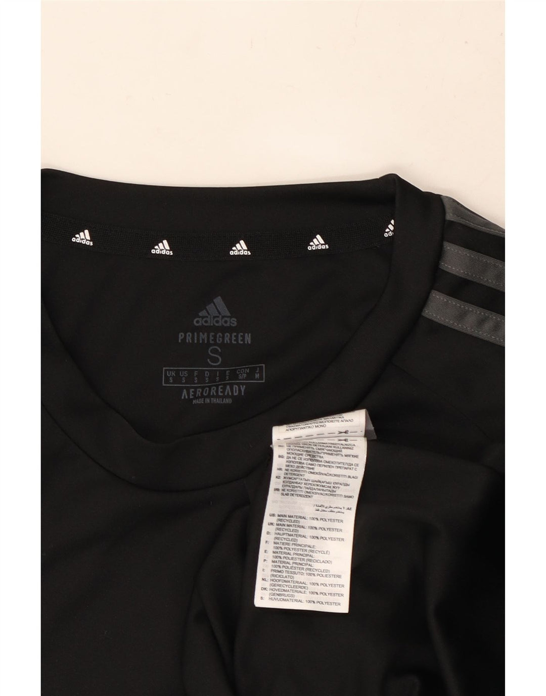 ADIDAS Camiseta Aeroready para hombre Top Pequeño Poliéster negro