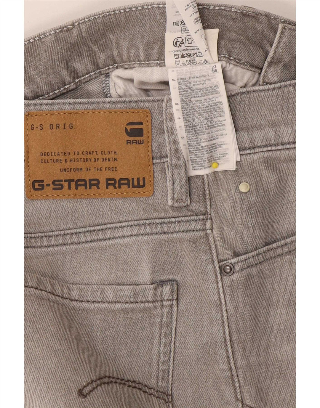 Pantalones cortos vaqueros G-Star W28 de algodón gris medio para mujer