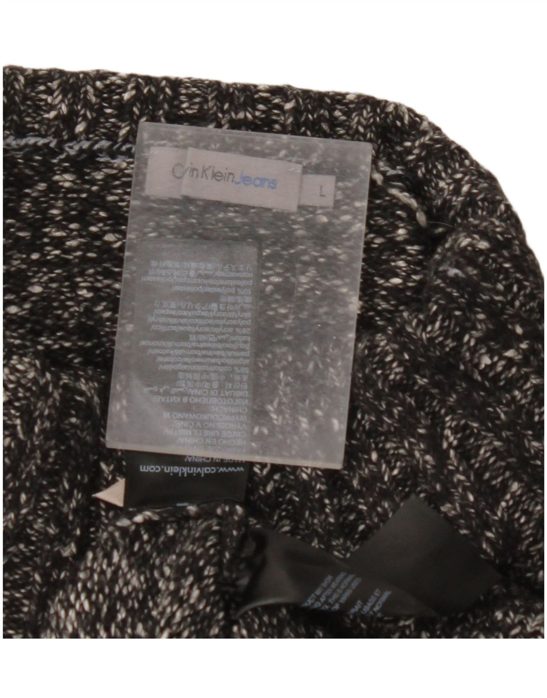 CALVIN KLEIN JEANS Suéter tipo jersey con cuello vuelto para mujer UK 46 Grande Negro