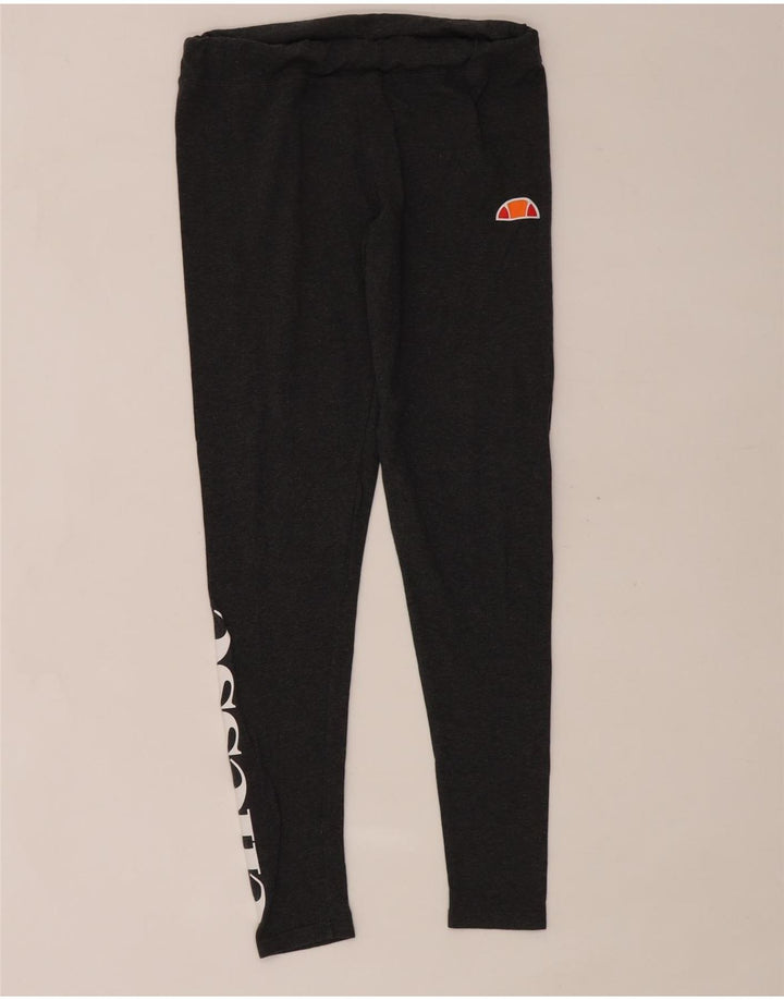 Ellesse Leggings gráficos para mujer UK 42 Mediano Algodón negro