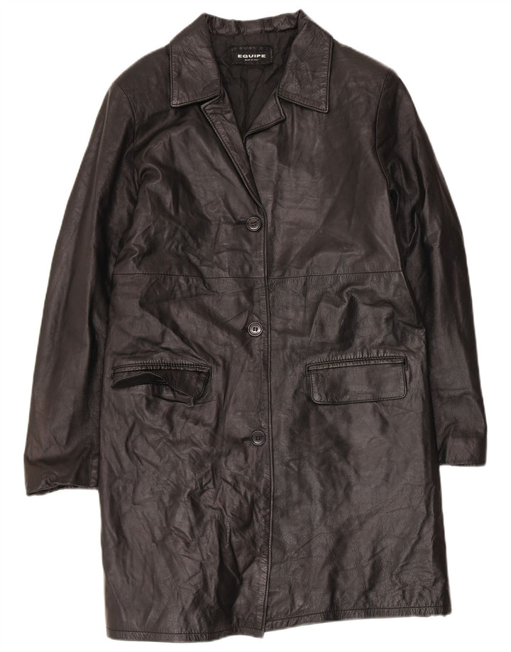 Equipe Abrigo de cuero para mujer IT 46 Large Black
