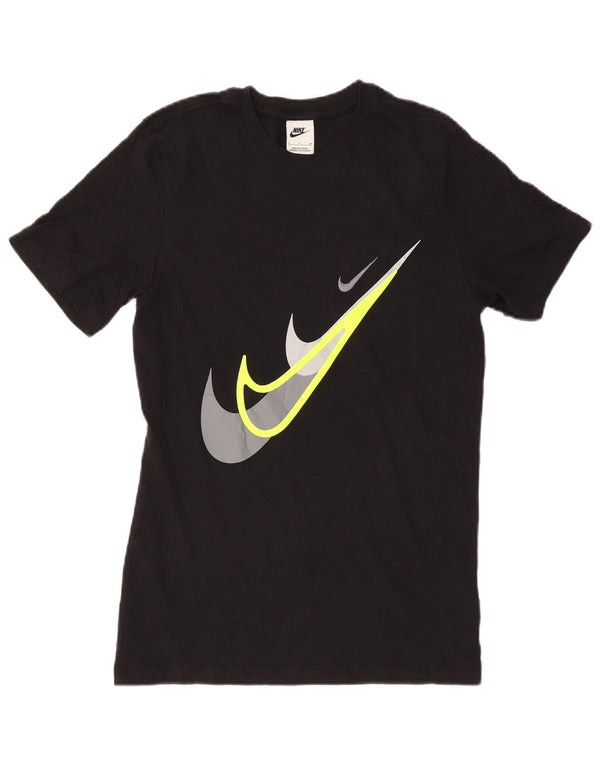 Nike - Camiseta gráfica para hombre, talla pequeña, algodón negro