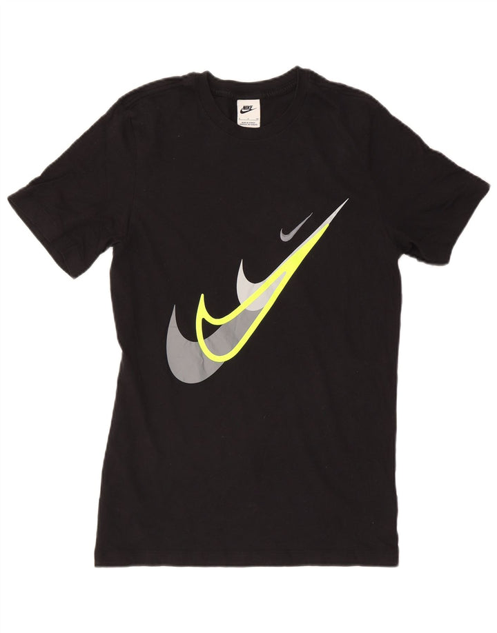 Nike - Camiseta gráfica para hombre, talla pequeña, algodón negro