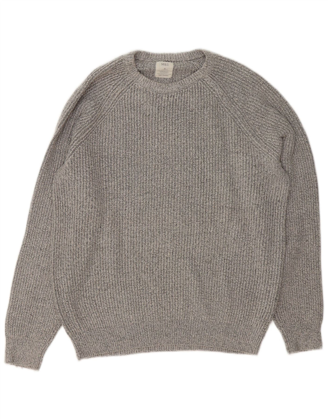 Marks & Spencer Jersey de cuello redondo para hombre Poliéster gris medio