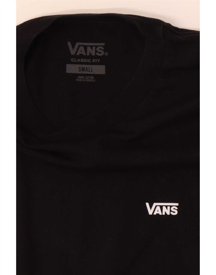 Vans Camiseta Classic Fit para hombre Top Small Black Cotton