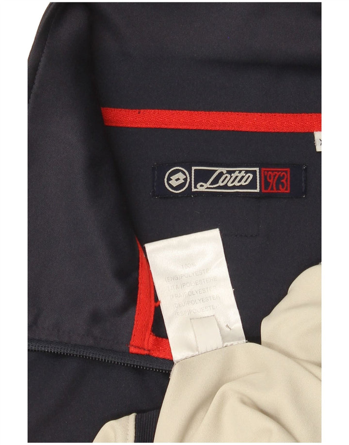 Lotto Hombre Chándal Top Chaqueta 2XL Beige Colorblock Poliéster