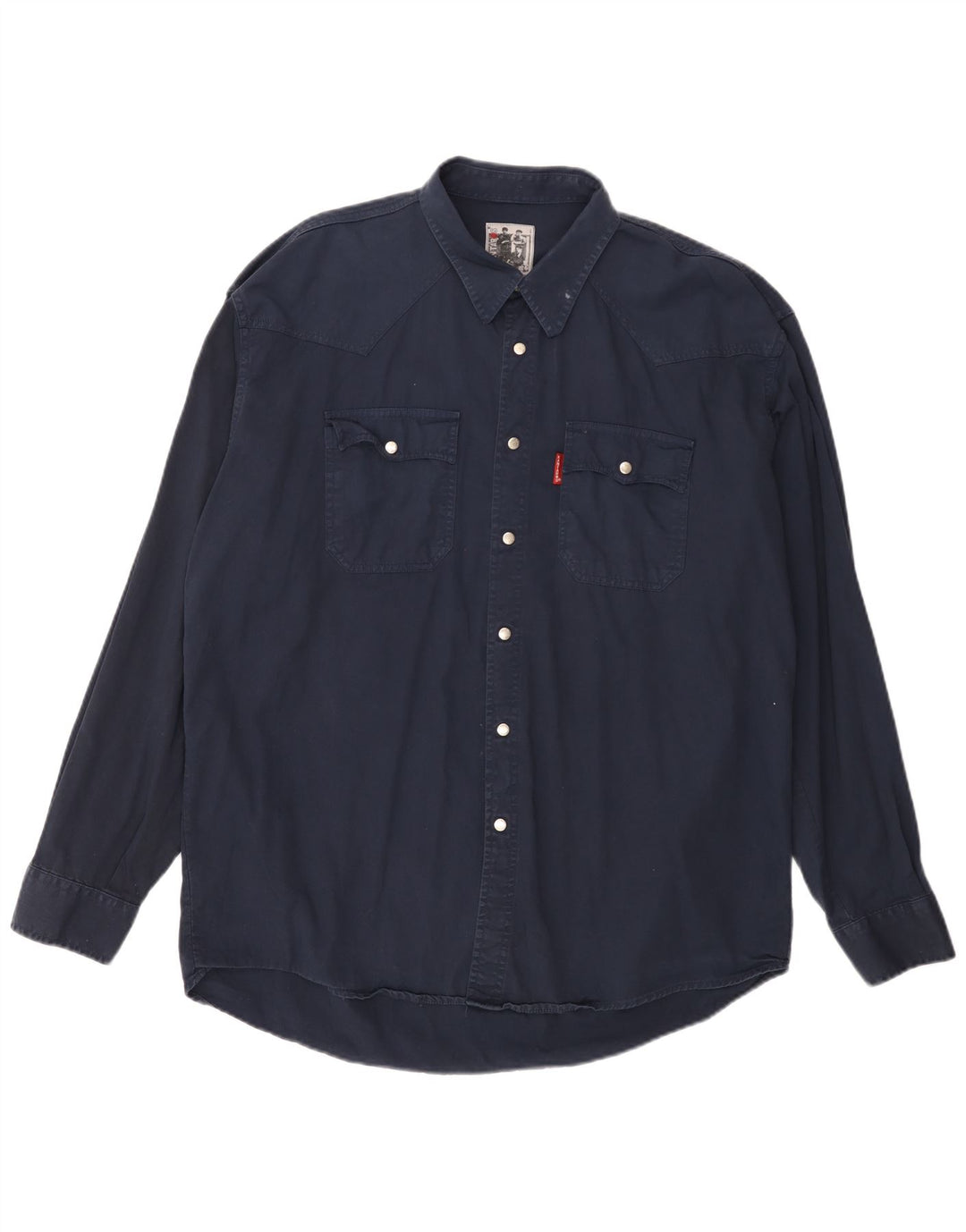 Camisa Hombre Kantaros 2XL Azul Marino Algodón