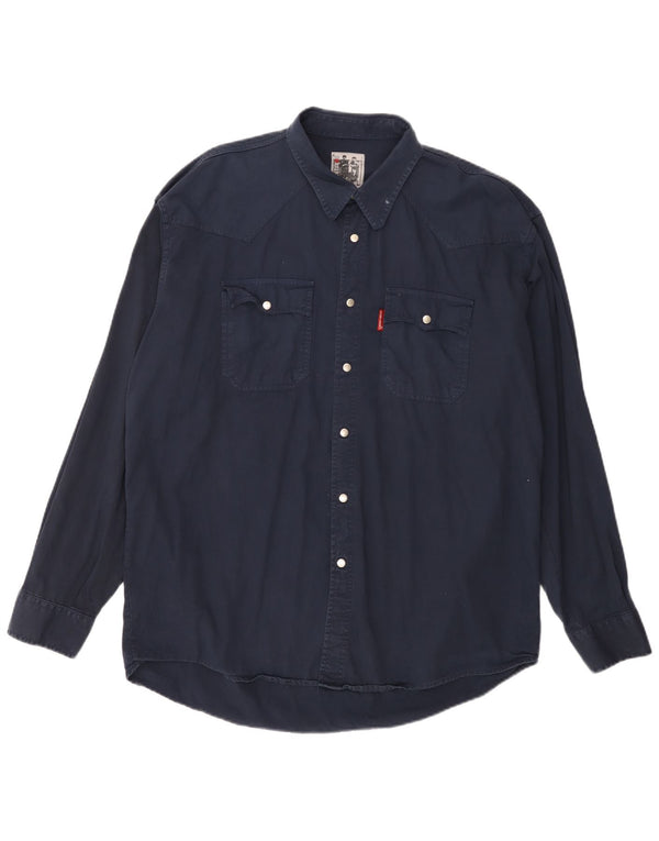 Camisa Hombre Kantaros 2XL Azul Marino Algodón