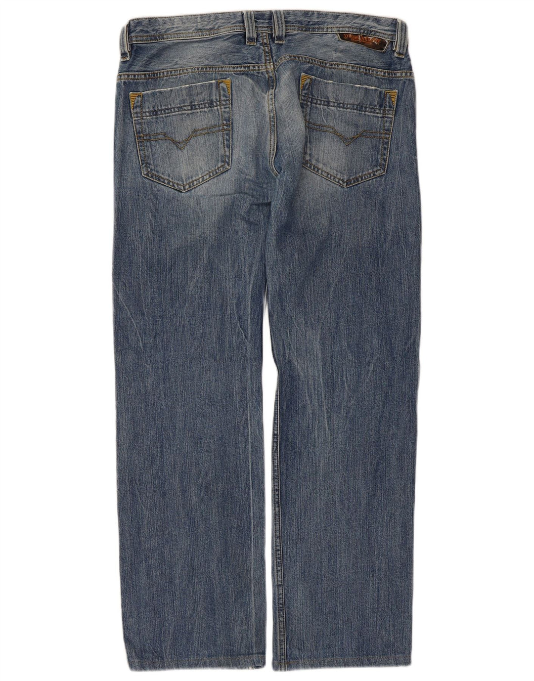Diesel Vaqueros Rectos Hombre W32 L30 Algodón Azul