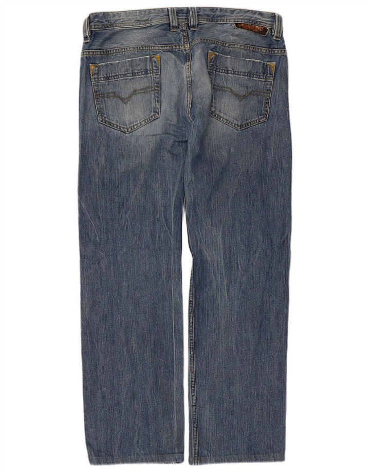 Diesel Vaqueros Rectos Hombre W32 L30 Algodón Azul