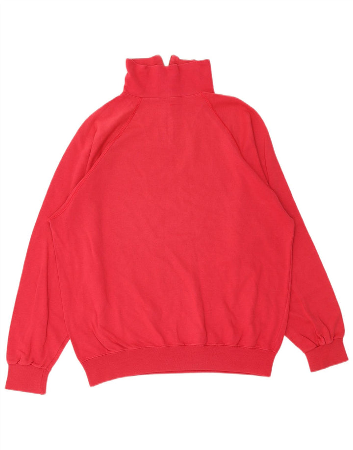 Champion Sudadera con cuello con cremallera para hombre, jersey, tamaño grande, rojo