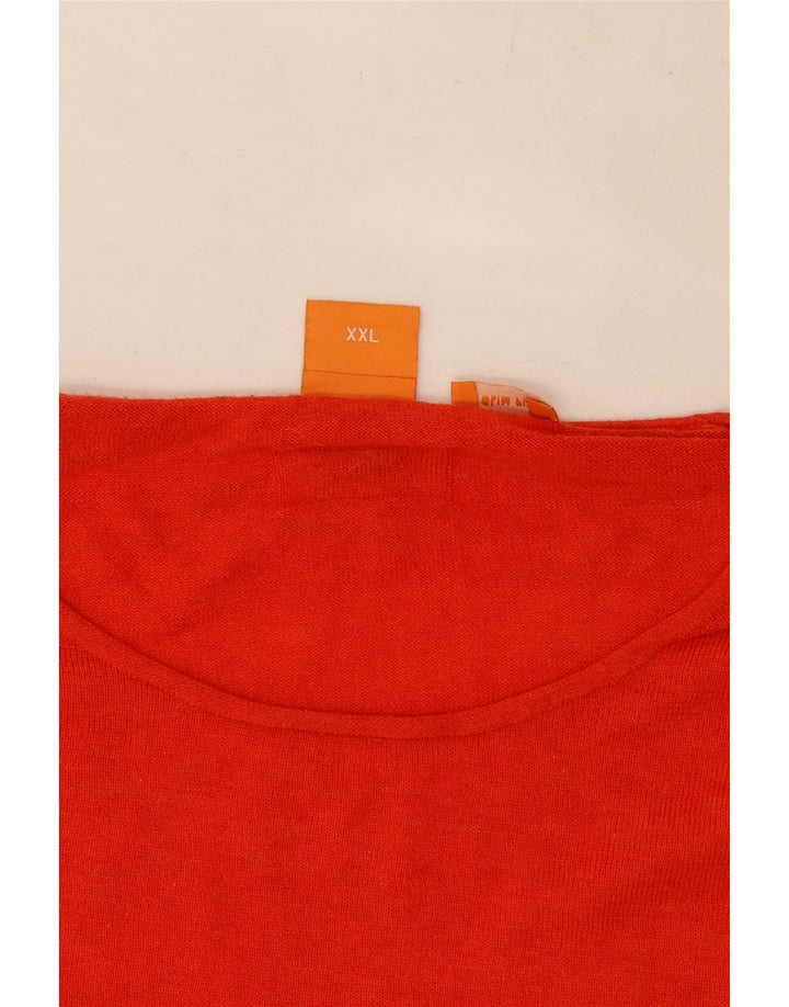 Hugo Boss - Jersey de cuello redondo para hombre, talla 2XL, color rojo