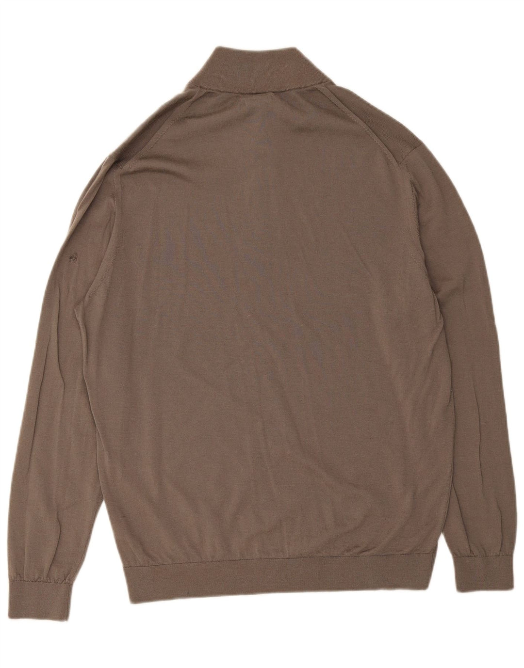 Massimo Dutti Jersey Hombre con Cremallera y Cuello 2XL Lana Marrón