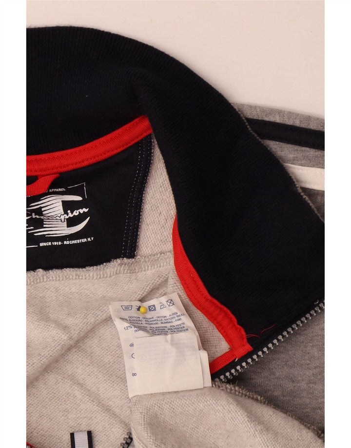 Champion Chaqueta de chándal para hombre de algodón moteado gris grande