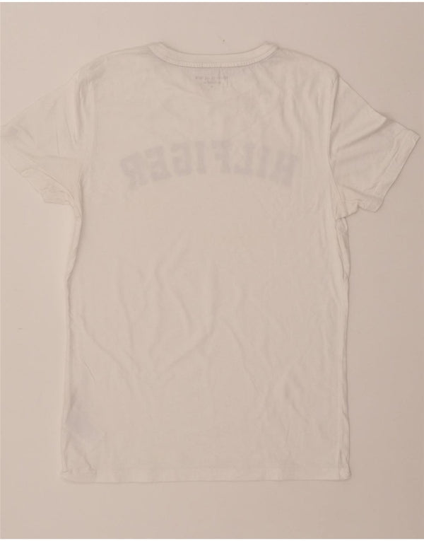TOMMY HILFIGER Camiseta gráfica para mujer Top UK 44 Algodón blanco mediano