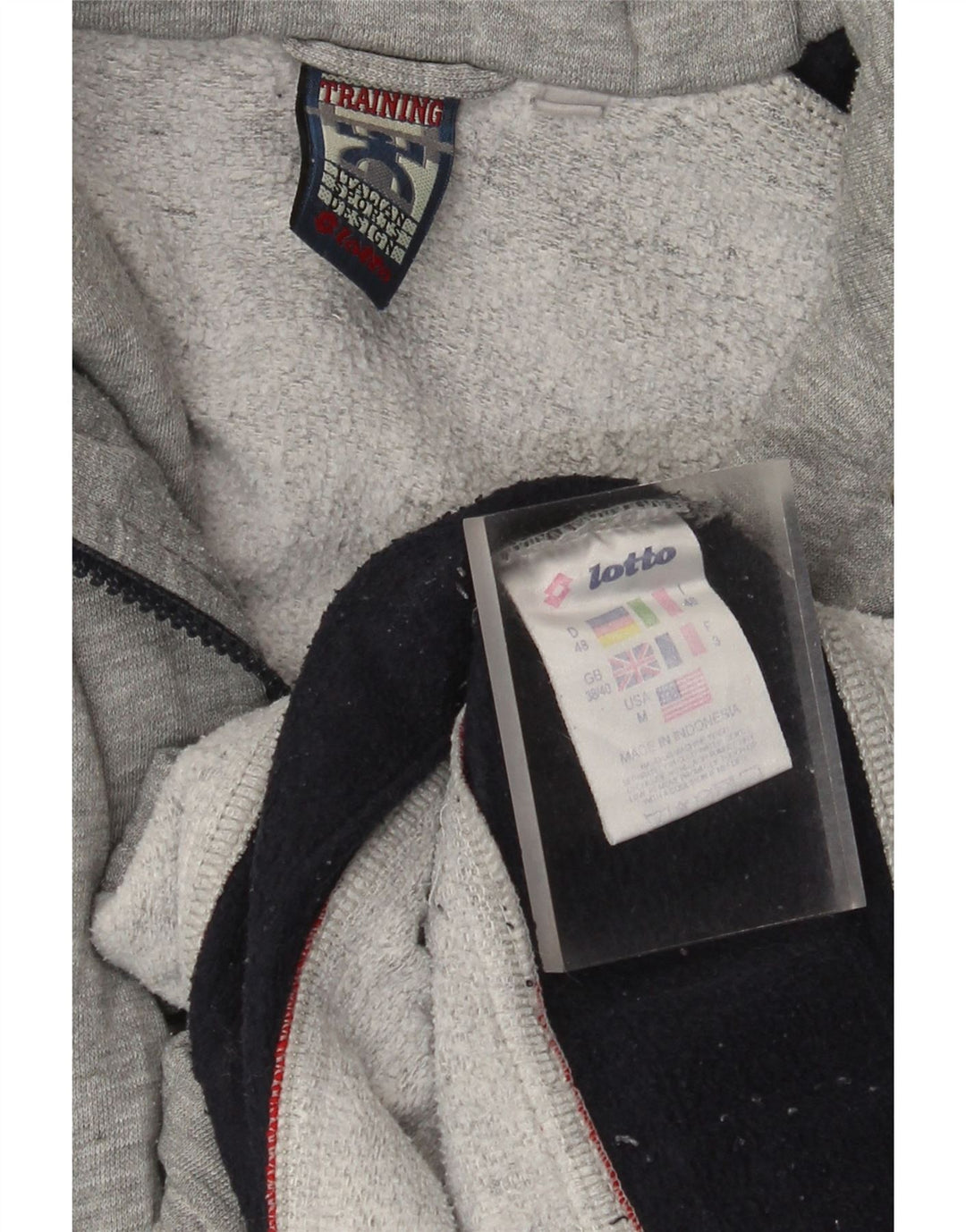 LOTTO Chaqueta superior de chándal con gráfico para hombre UK 38/40 Gris medio Colorblock