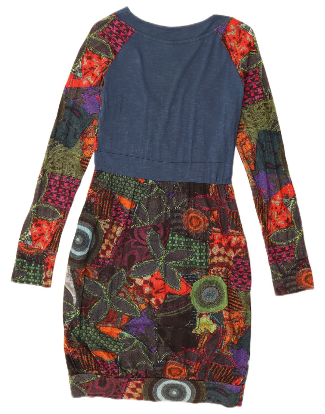 Desigual Vestido gráfico de burbujas para mujer UK 40 Medio Multicolor Geométrico