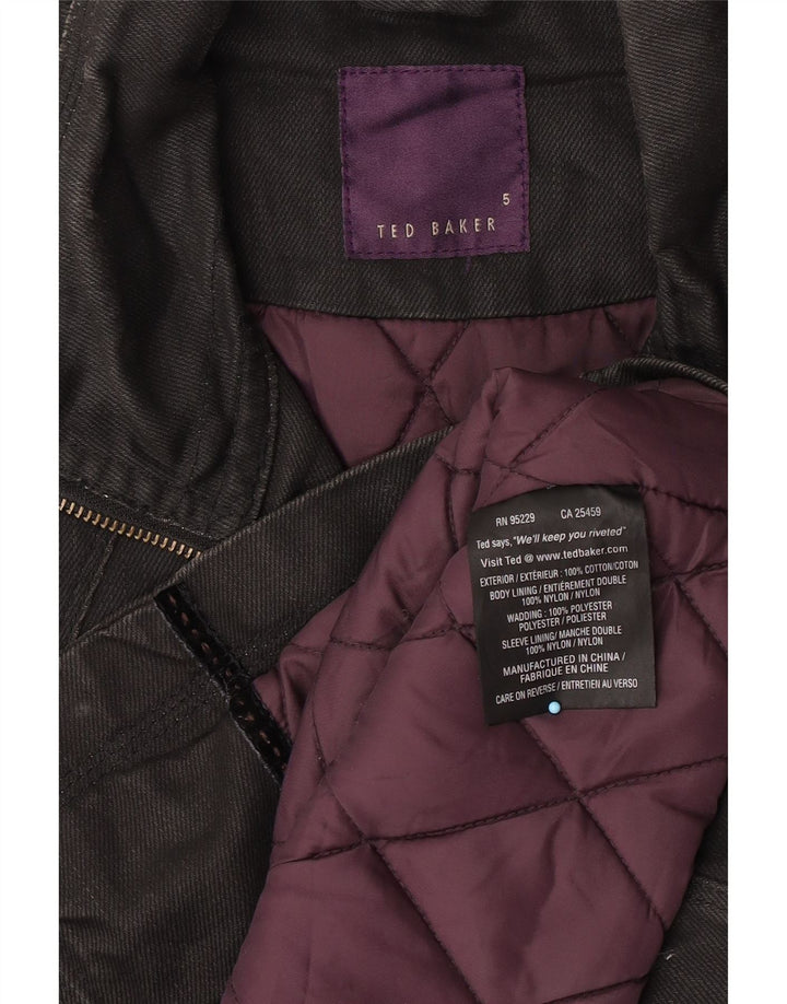 Ted Baker Chaqueta utilitaria para hombre Talla 5 XL Algodón negro