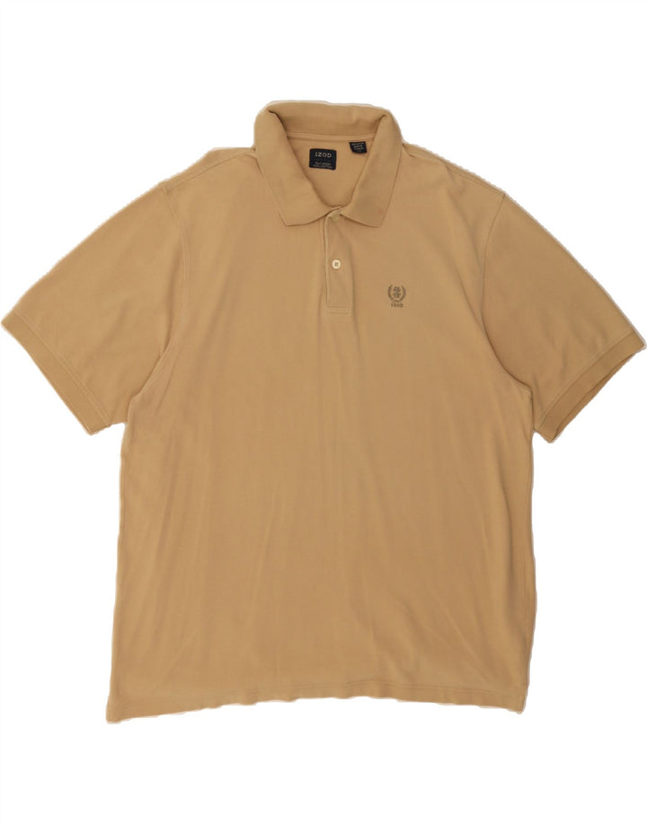 IZOD Mens Polo Shirt 2XL Beige Cotton Vintage Izod and Second-Hand Izod from Messina Hembry 