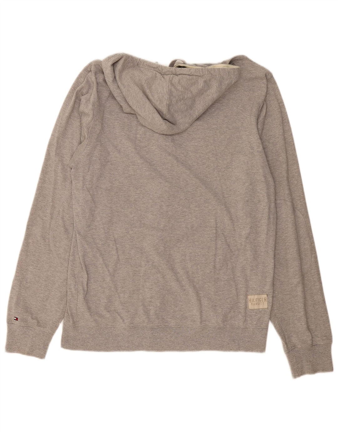TOMMY HILFIGER Suéter tipo cárdigan con capucha de ajuste vintage para mujer UK 18 XL Gris