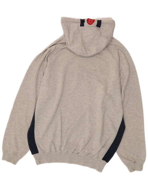 Reebok - Sudadera con capucha gráfica para hombre, talla grande, color gris, algodón