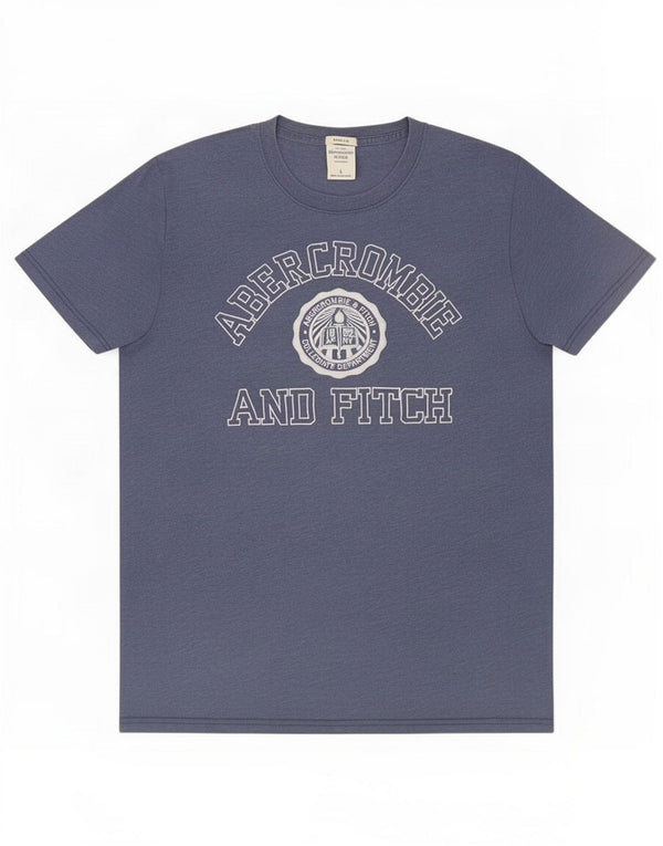 Abercrombie & Fitch Camiseta con gráfico muscular para hombre Top grande de algodón azul