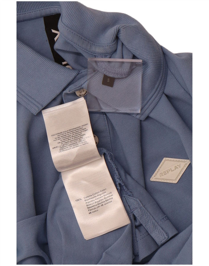 REPLAY Polo Hombre Small Azul Algodón