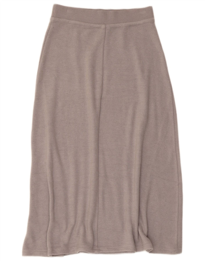 Zara Mujer Falda Acampanada De Punto Pequeña W26 Viscosa Gris