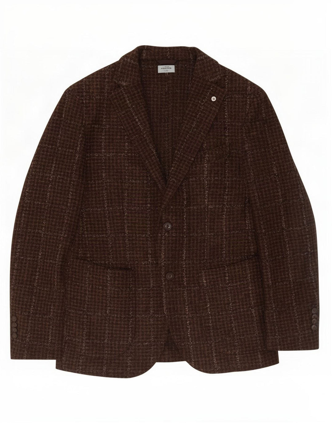 Dandy Chaqueta tipo blazer de punto de edición limitada para hombre IT 50 Large Khaki Check