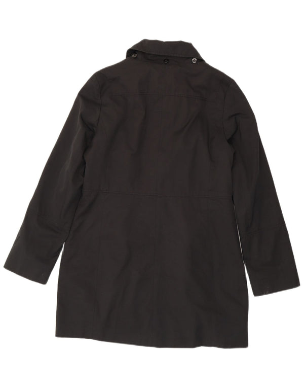 Nautica Trenca para Mujer UK 40 Mediano Algodón Negro