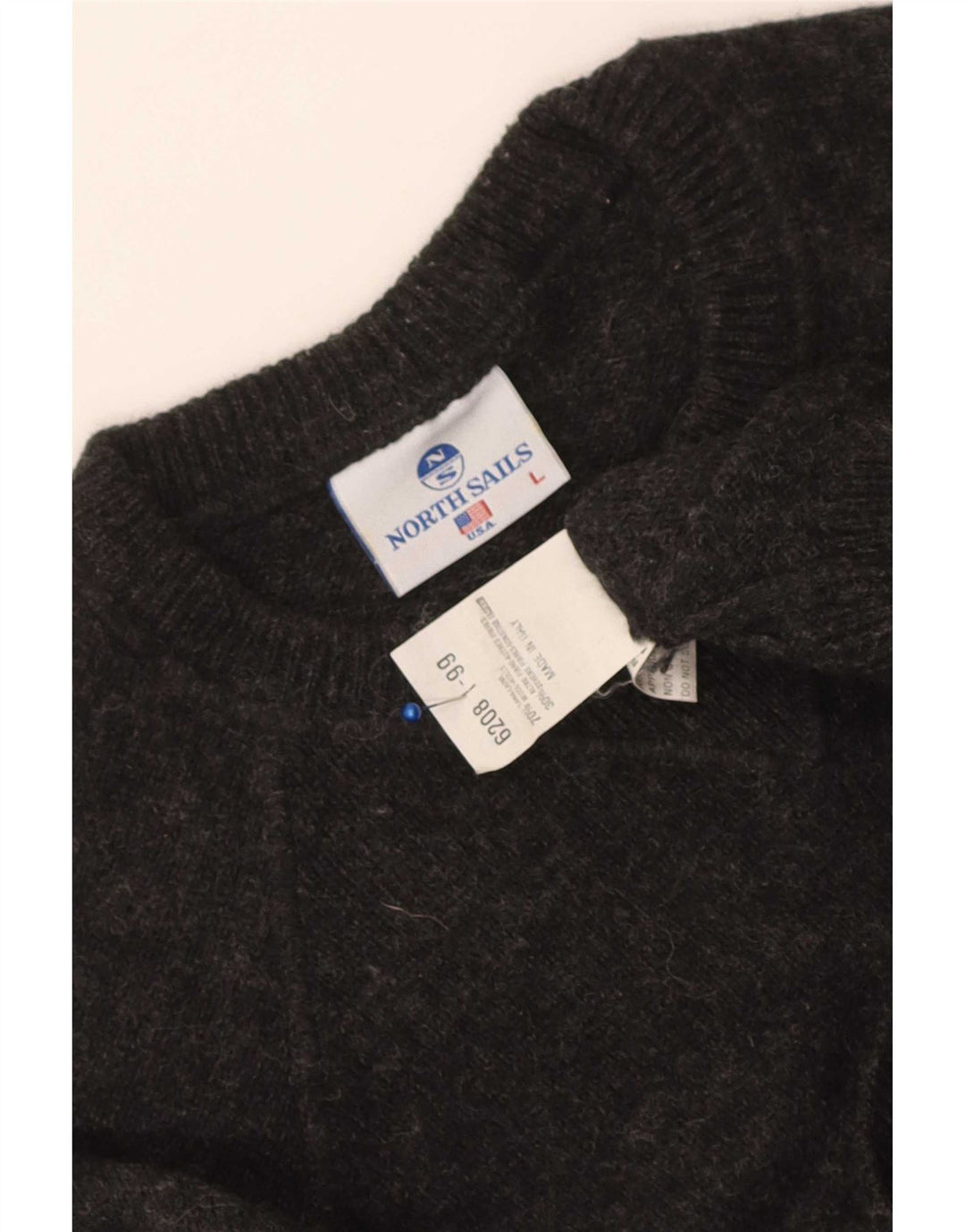 North Sails Jersey De Cuello Redondo Para Hombre De Lana Gris Grande