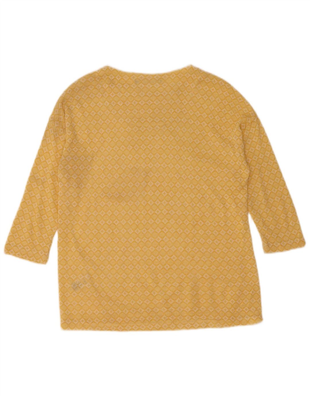 Marks & Spencer Top para mujer manga 3/4 UK 42 Medio Amarillo Geométrico