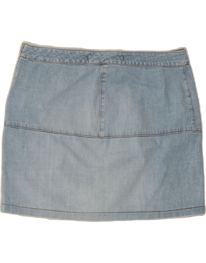KAOS Womens Denim Skirt IT 42 Medium W30 Blue Cotton Vintage Kaos and Second-Hand Kaos from Messina Hembry 