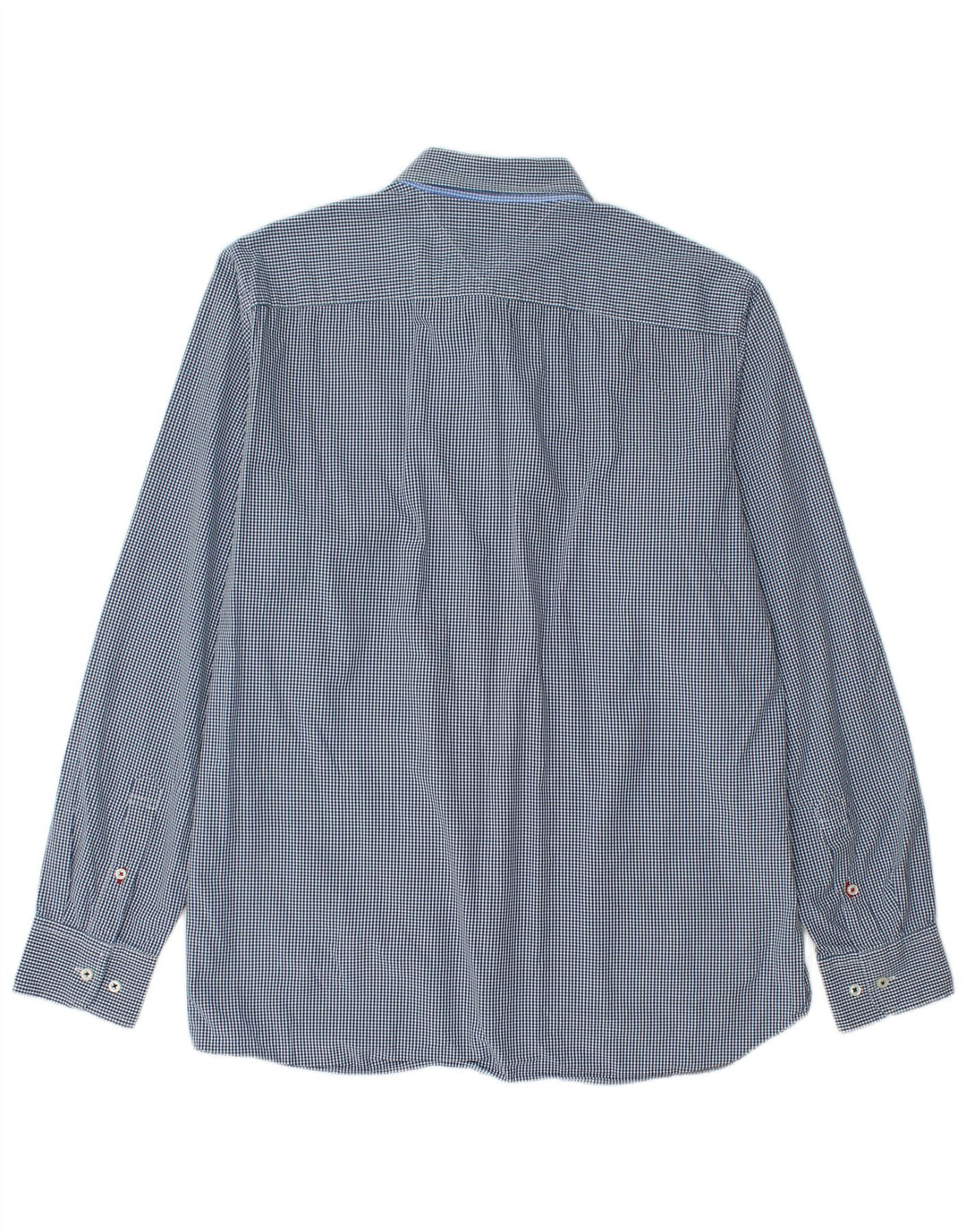 Tommy Hilfiger Camisa de ajuste personalizado para hombre, tamaño grande, cuadros azul marino