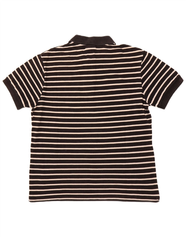 LACOSTE Polo para hombre Talla 6 XL Algodón a rayas negro