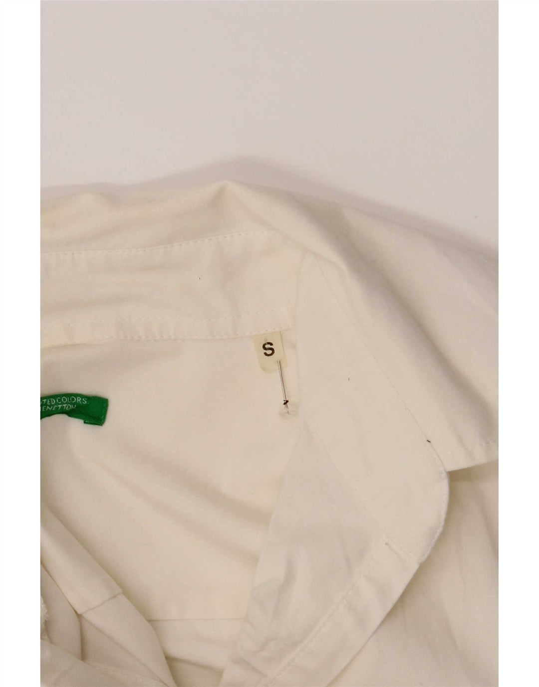 Benetton Jersey De Mujer UK 40 Small Blanco Algodón