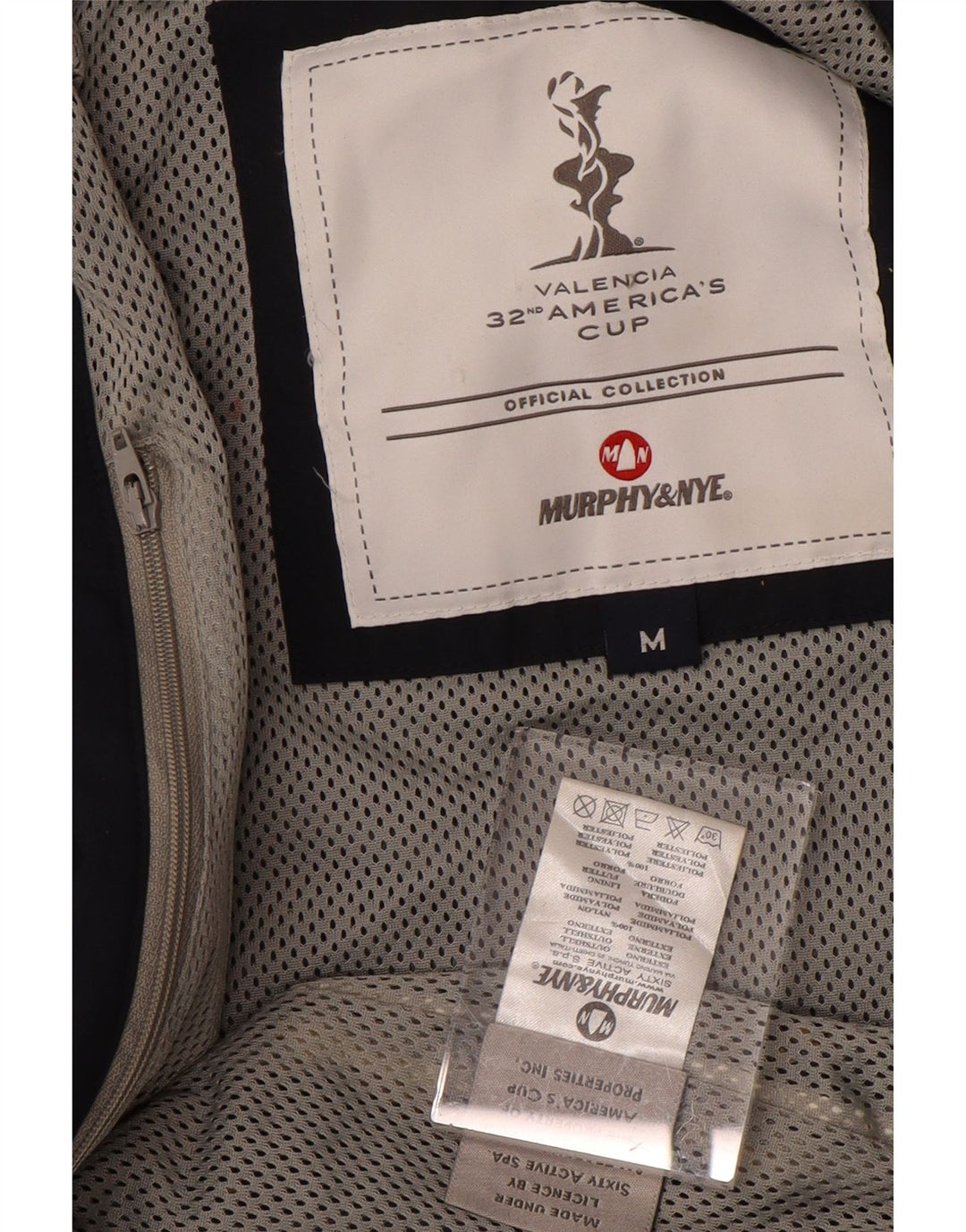 MURPHY & NYE Chaqueta impermeable holgada para hombre UK 38 Medium Azul marino Nylon