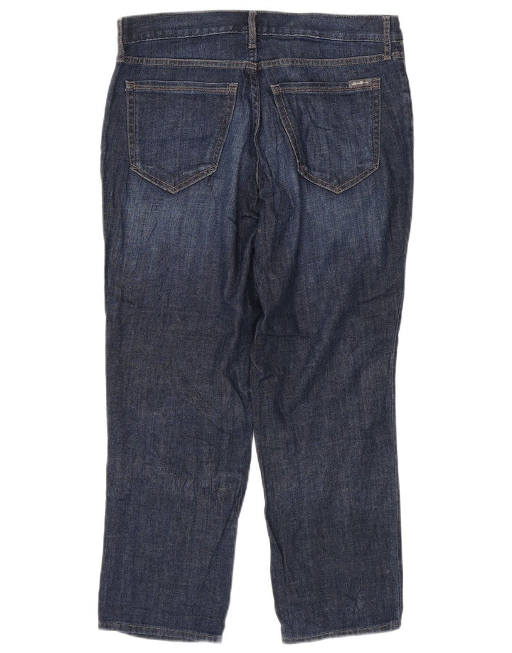 Eddie Bauer Vaqueros recortados estilo novio para mujer US 6 Medium W32 L26 Azul marino