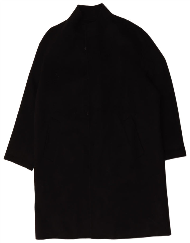 Zara Hombre Abrigo UK 44 XL Lana Negra
