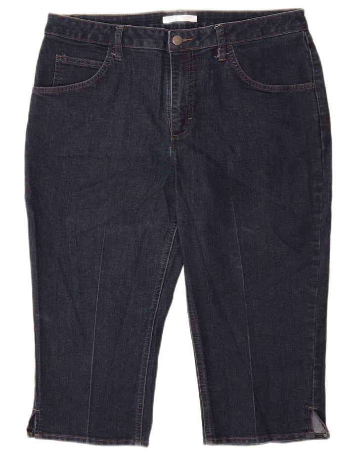 LEE Vaqueros capri de talle medio para mujer, talla 14, grande, W34 L19, azul marino
