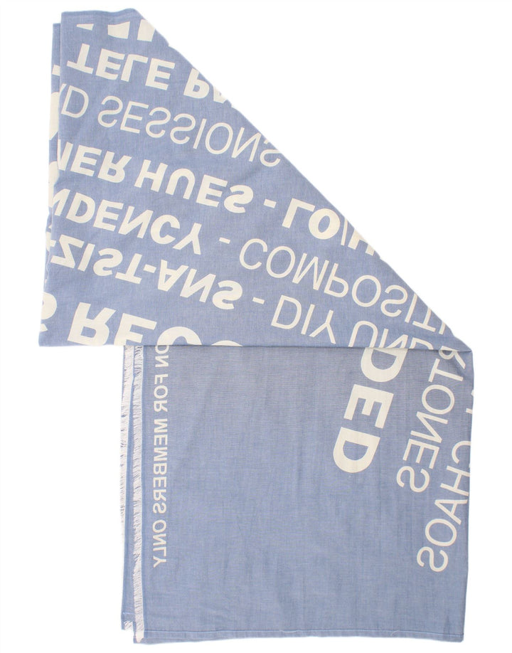 Diesel Bufanda Rectángulo Estampada Para Mujer Talla Única Algodón Azul