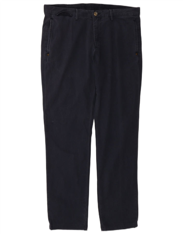 MASSIMO DUTTI Pantalón chino para hombre EU 42 Large W32 L31 Azul marino Clásico