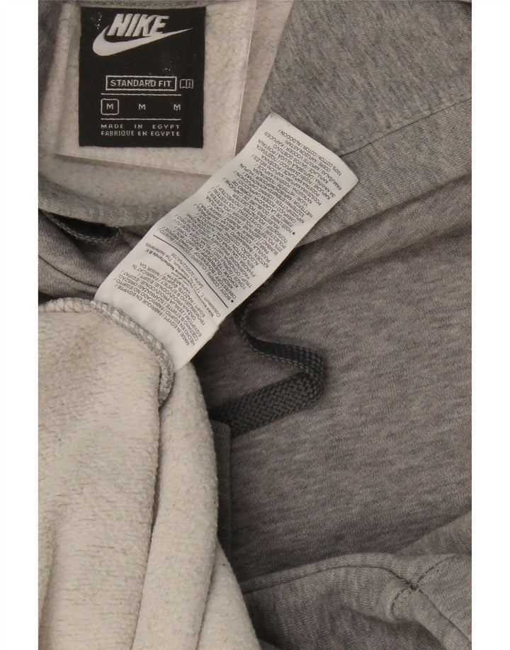 NIKE Mens Standard Fit Graphic Hoodie Jumper Medium Grey Colourblock