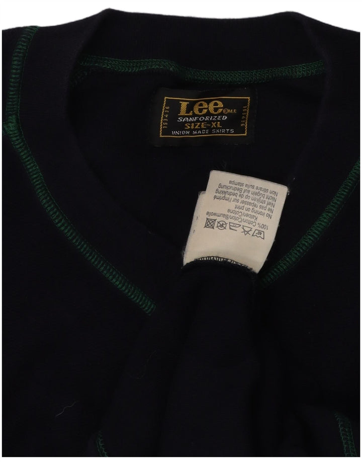LEE Sudadera Hombre Jumper XL Azul Marino Algodón